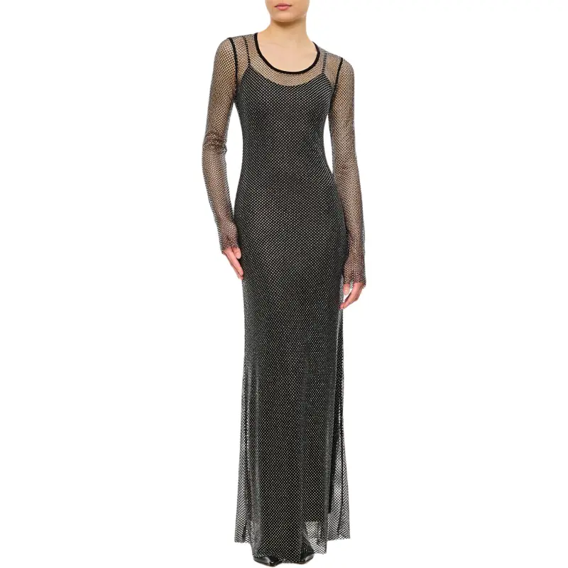 SportMax Embellished Long Sleeved Maxi Dress-2