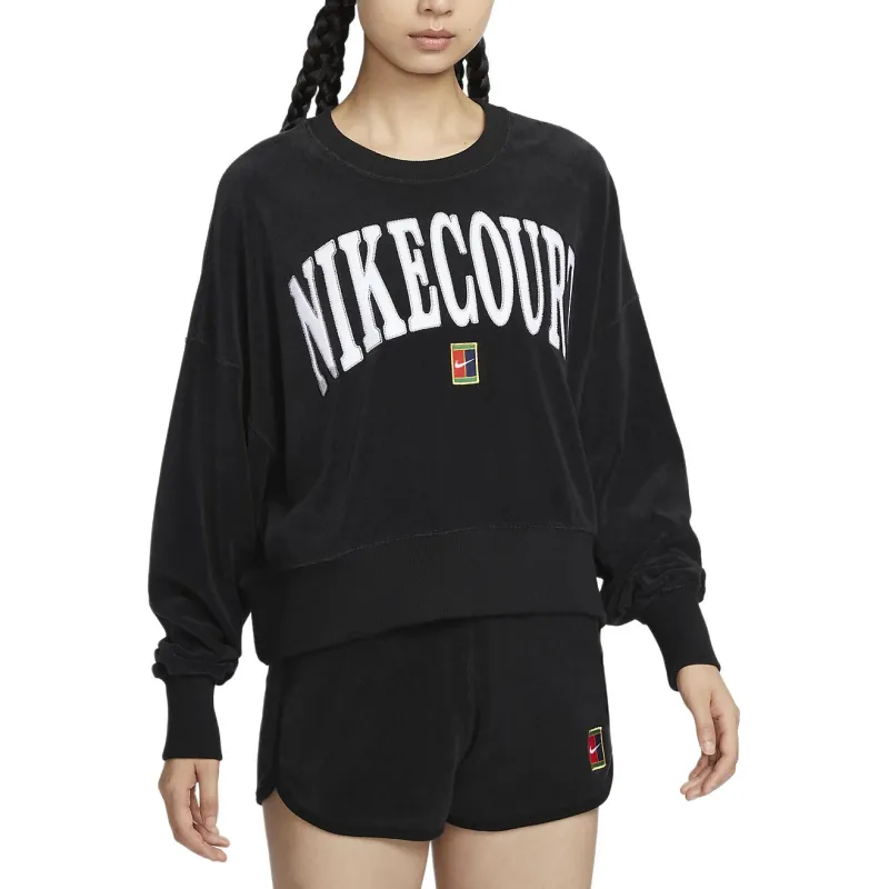 Nike COURT HERITAGE Sweatshirt Women's Black-2