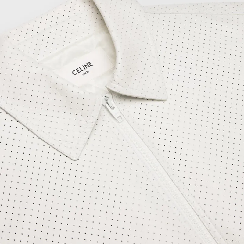 CELINE Leather Jackets Men White-2