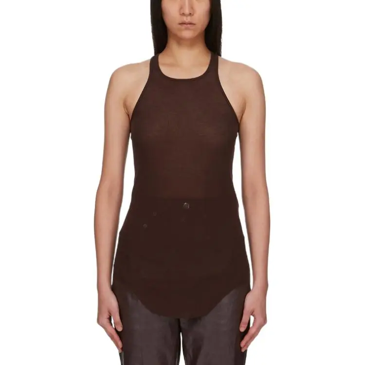 RICK OWENS Basic Ribbed Tank Top-4