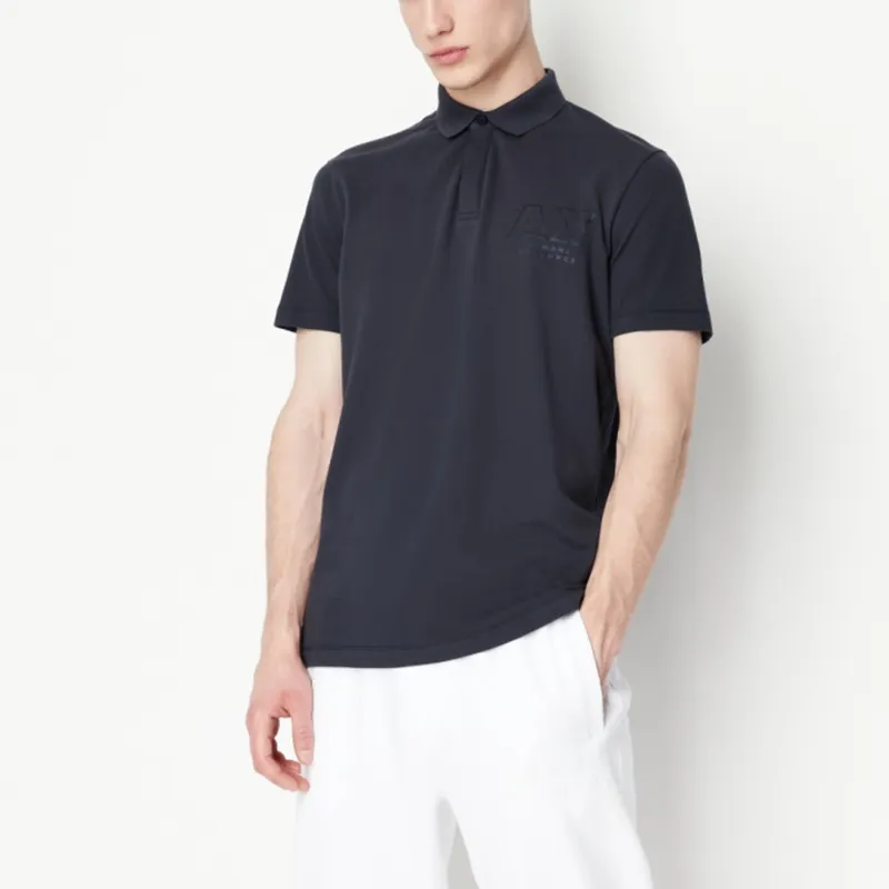 ARMANI EXCHANGE Polo Shirts Men Navy Blue-3