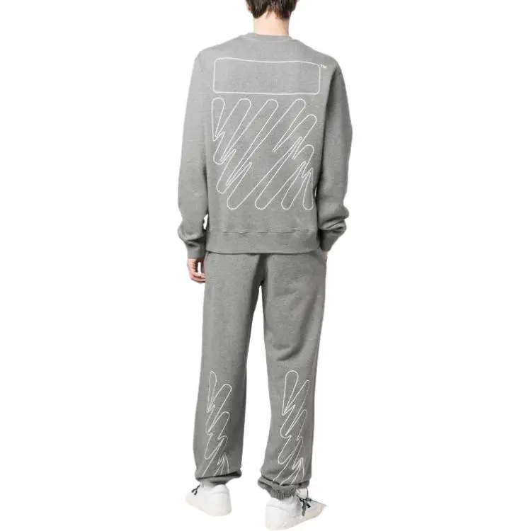 OFF WHITE Wave Outl Diag Slim Sweatpant-4