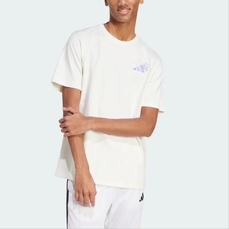 Adidas Free Shipping With AdiClub Lounge Pastel Embroidery Graphic Tee-1