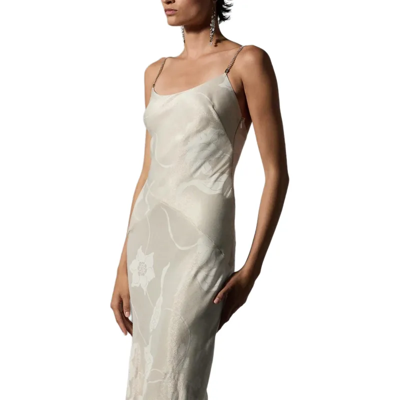 Ralph Lauren Collection Lori Floral Lamé Jacquard Evening Dress-4