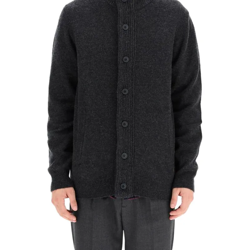 BARBOUR Logo Patch Button Up Cardigan-5