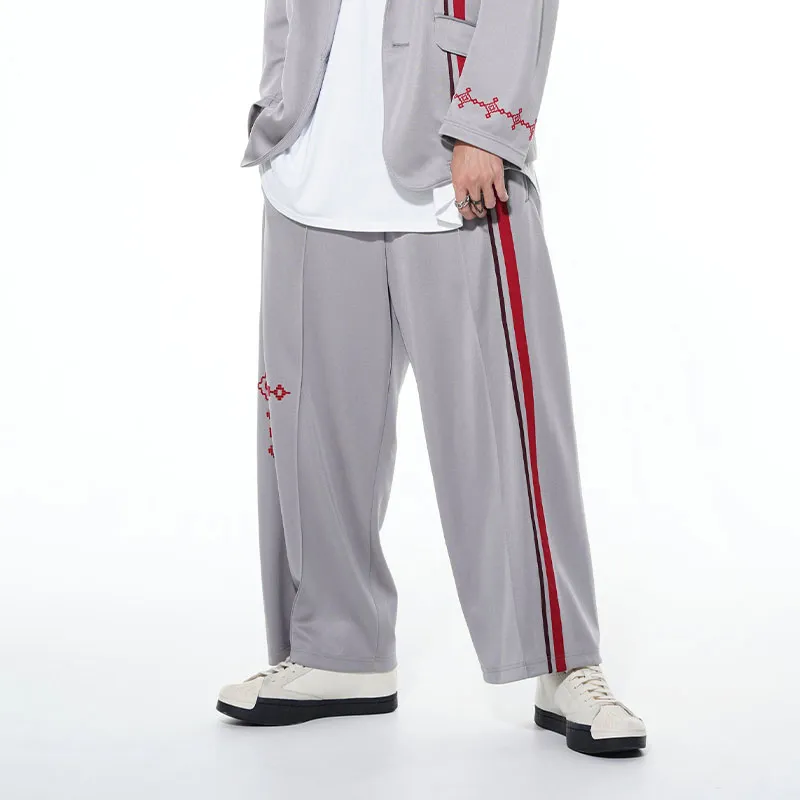 Yohji Yamamoto Casual Pants Unisex Gray-3