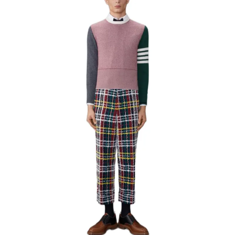 THOM BROWNE Colour block Jacquard Jumper-3