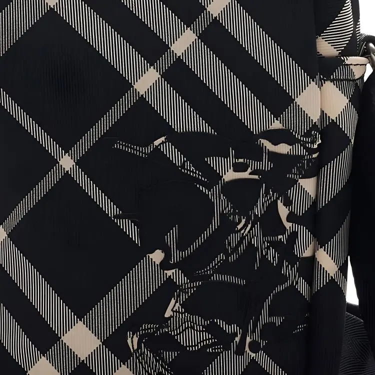 Burberry Polyester Cell Phone Pouch Men's Black & Calico-7