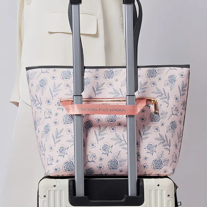 VICTORIA·HYDE PVC Tote Bag, Shoulder Bag Women's Light Apricot/Black/Light Blue/Light Pink-7