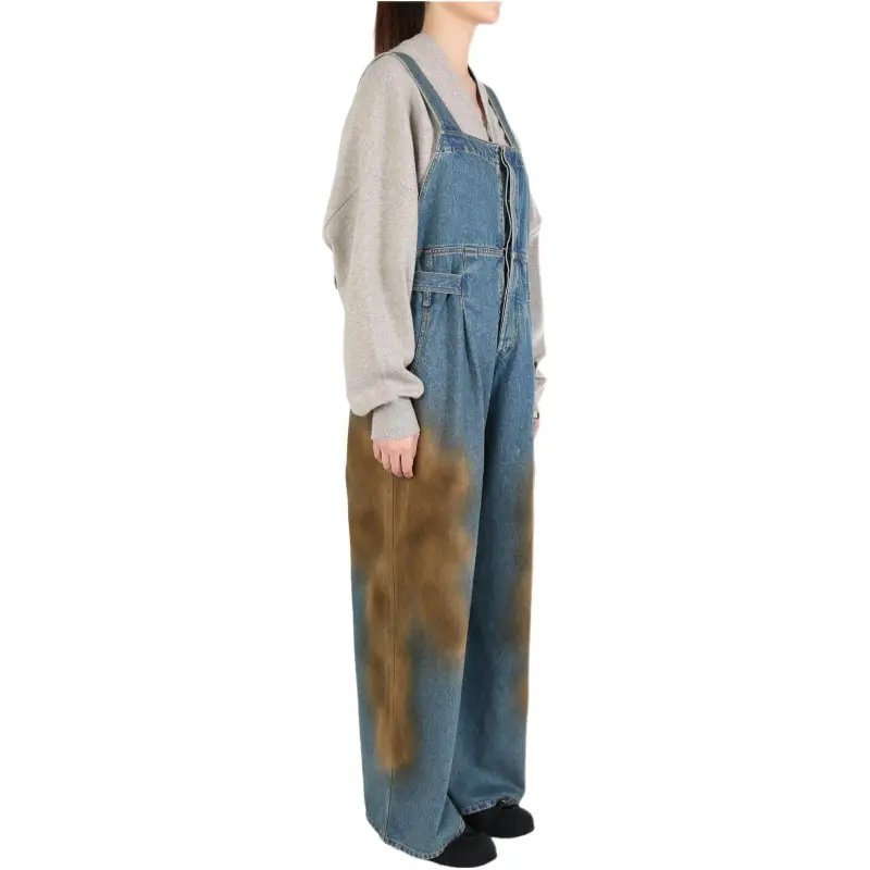 UMA WANG Abstract-pattern Print Dungarees-4