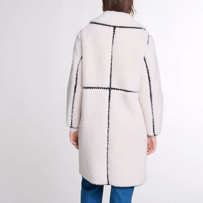 Maje Midi Fleece Coat-3