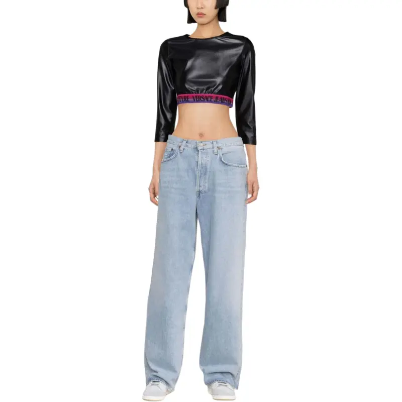 VERSACE JEANS COUTURE Crewneck Cropped Top-1