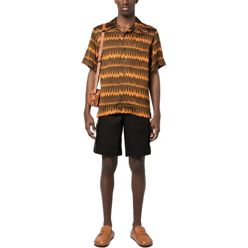 Wales Bonner Geometric Printed Buttoned Shirt-1