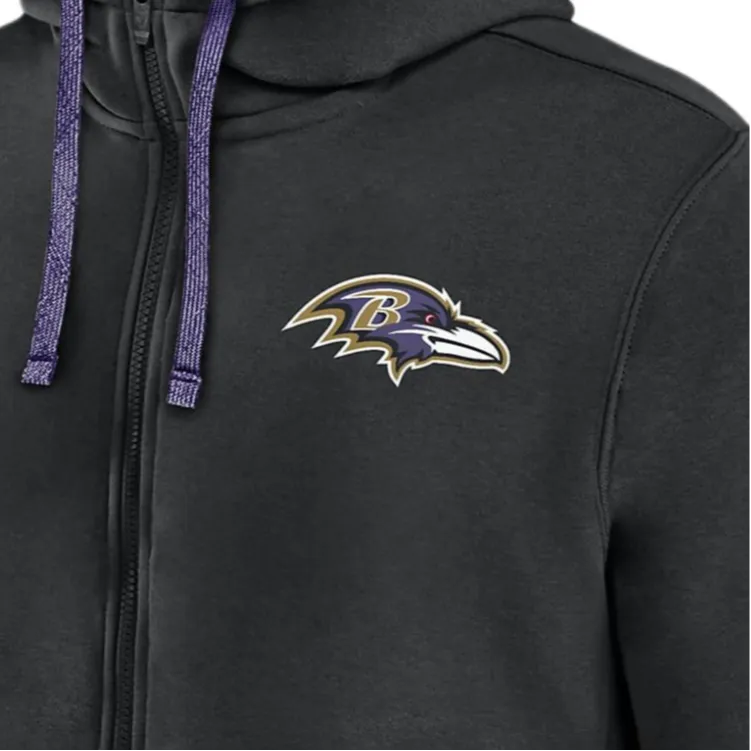 Nike Baltimore Ravens Sideline Team Issue Club Men's Nike Full Zip Hoodie-2