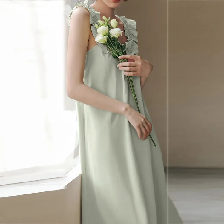 Migu Sleeveless Dresses Women's Green-2