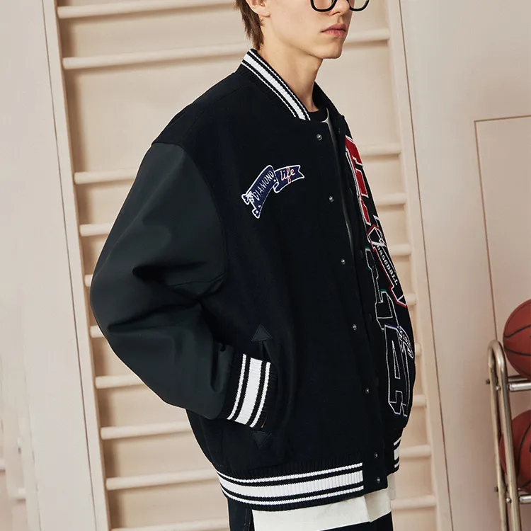 FILA FUSION Baseball Jacket Men's Jet Black-4
