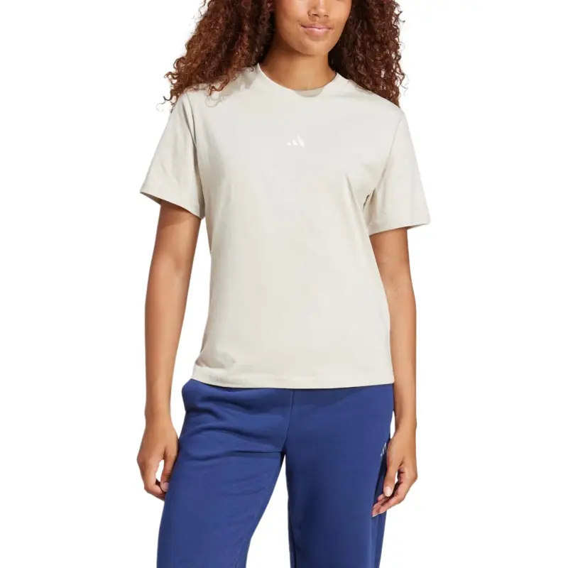 Adidas Clothing T Shirts Women's Beige-1
