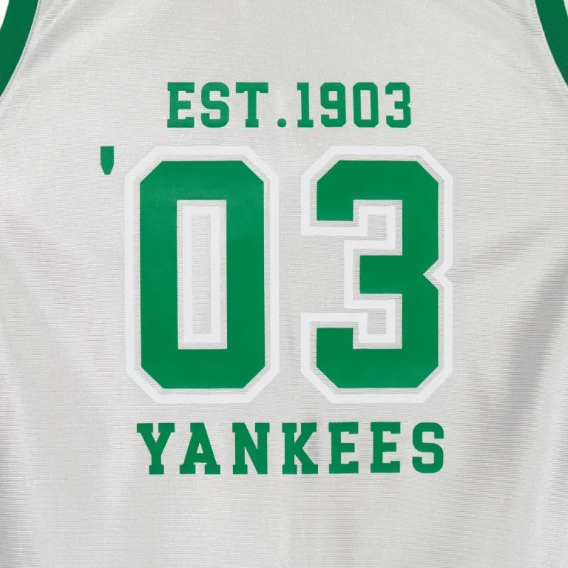 MLB New York Yankees Tank Tops Women's Silver-3