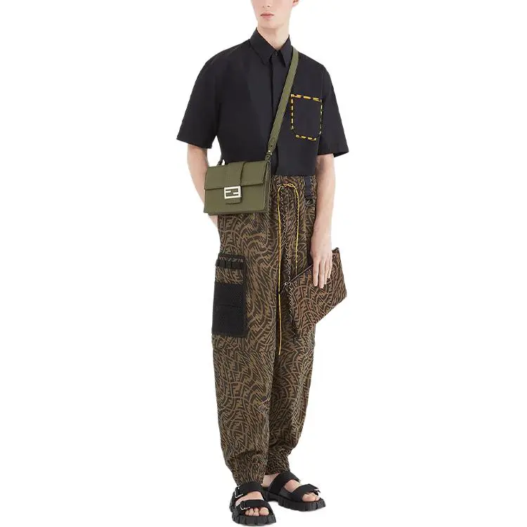 FENDI FW21 Cargo Pants Men's Brown-6