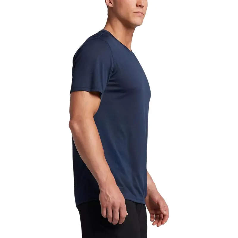 Nike T Shirts Men Navy Blue-3