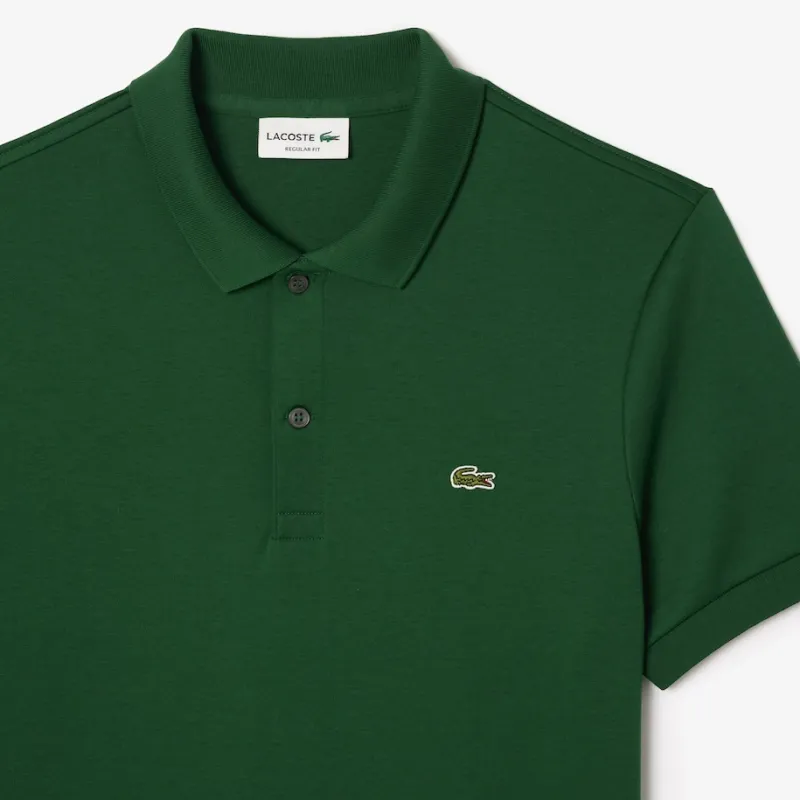 LACOSTE Logo patch Jersey Polo Shirt-3