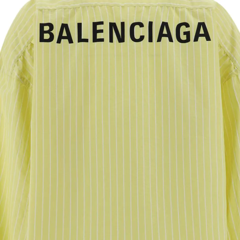 Balenciaga Cocoon Shirt 'Light Yellow/White'-6