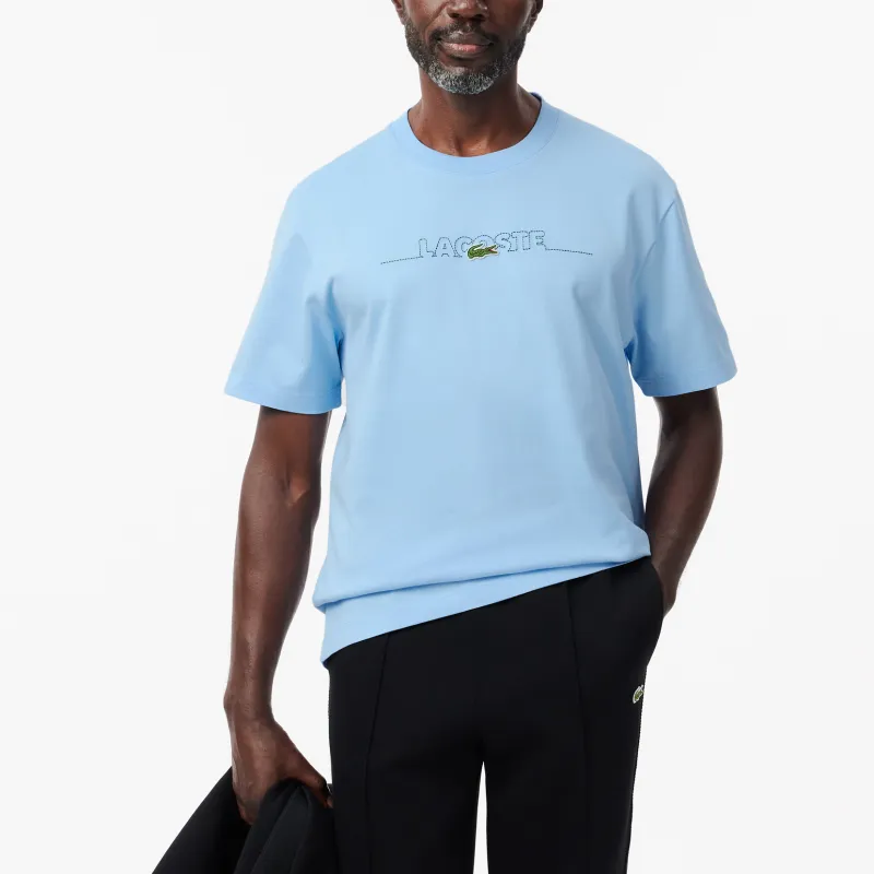 LACOSTE Logo embroidered T shirt-1