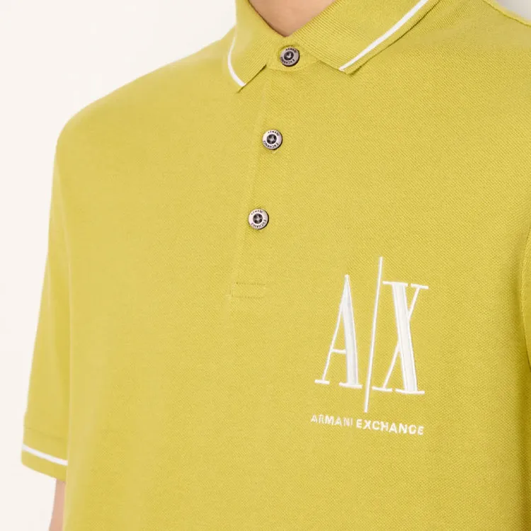 ARMANI EXCHANGE Polo Shirts Men Lime Green-4
