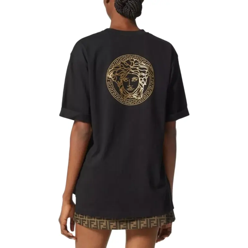 Versace X FENDI X VERSACE T Shirts Women's Black-3