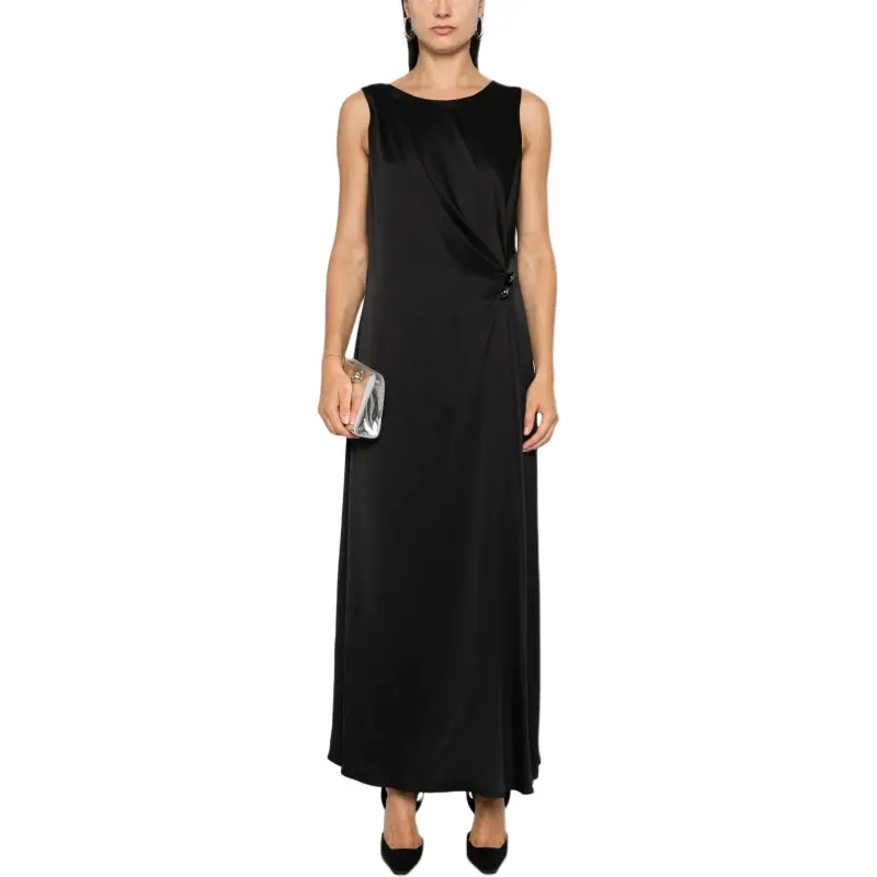 GIORGIO ARMANI Embellished Satin Midi Dress-2