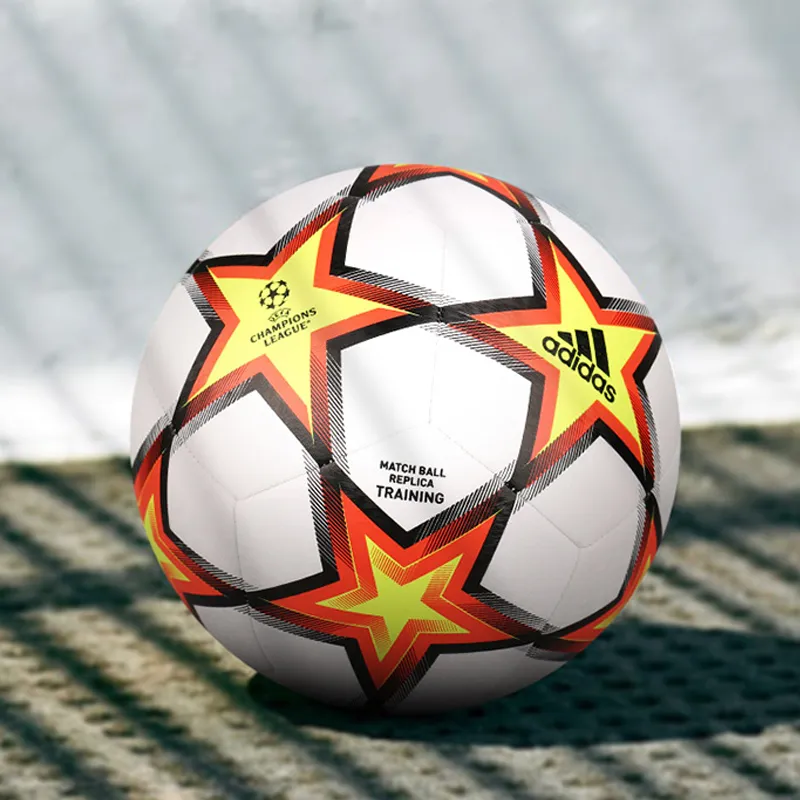 Adidas Size 5 Soccer Machine Stitched Soccer Ball Men's White Red Yellow-2
