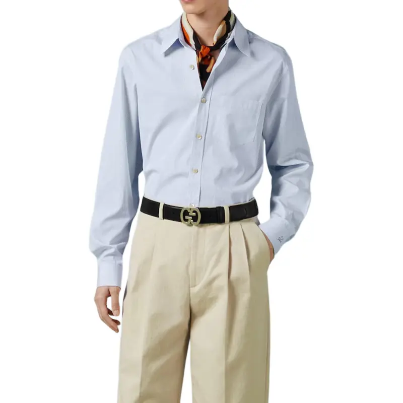 GUCCI Pinstriped Buttoned Shirt-2