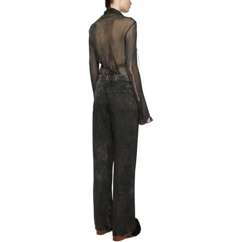 Acne Studios Printed Trousers 'Black/Beige'-2