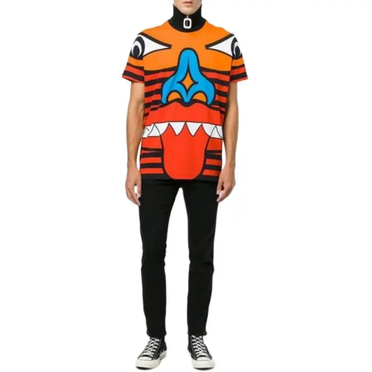 Givenchy T-Shirts Men Cherry Red Multicolor-2