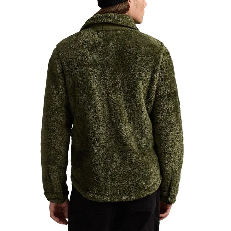 Polo Ralph Lauren SS25 Velvet feel Coat Men's New Olive Green-3