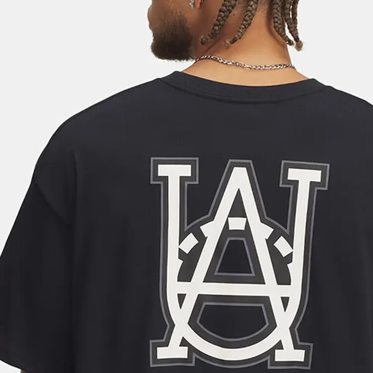 Under Armour Heavyweight Hoops Courtside Short Sleeve T Shirt Men's Black/Stone Color-3