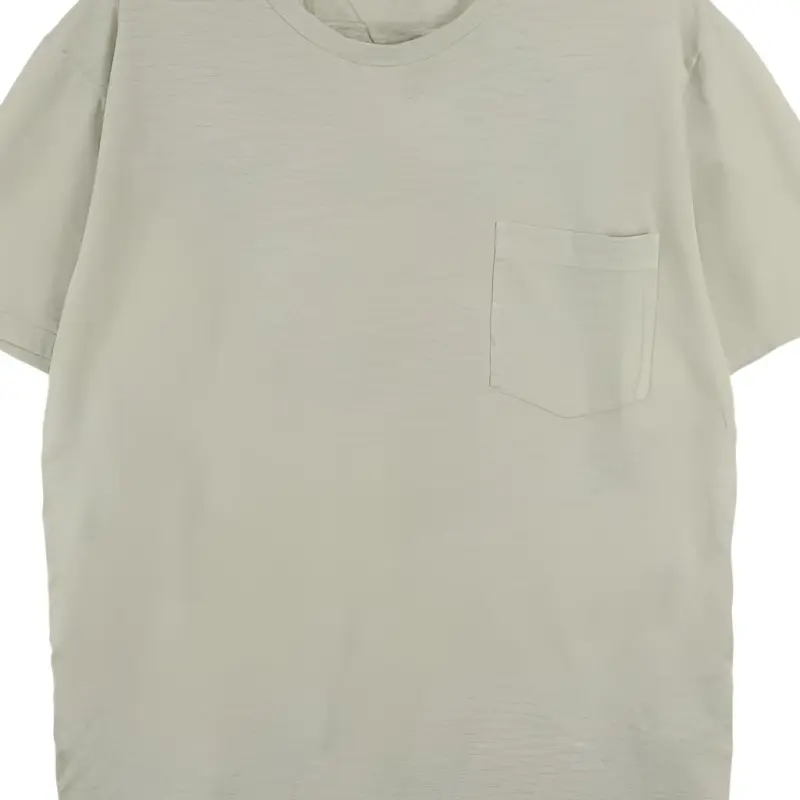 BARENA Solid Color Crew Neck Pullover Straight Fit Short Sleeved T Shirt Men's Sea Green-4