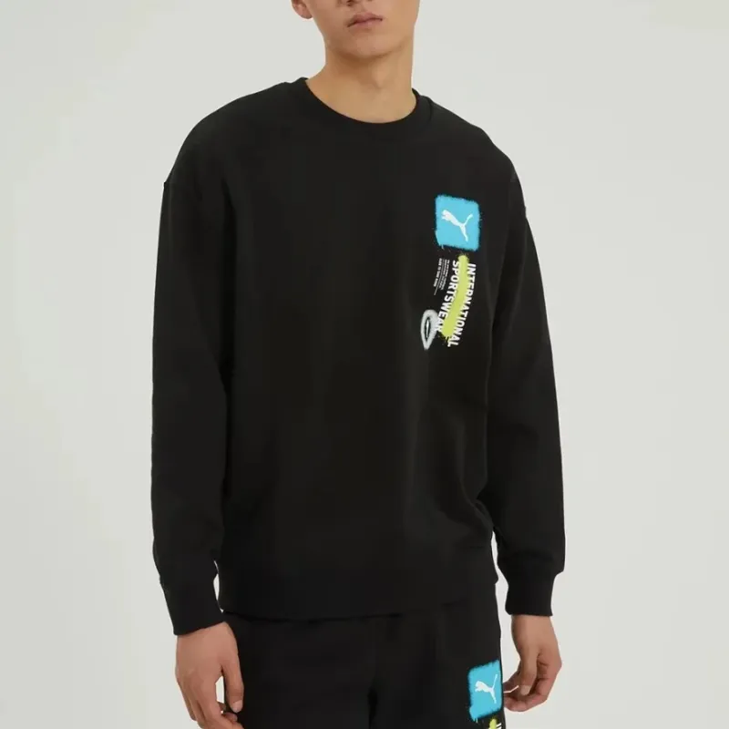 PUMA Sweatshirt Men's Black Shopping Bag Included-5