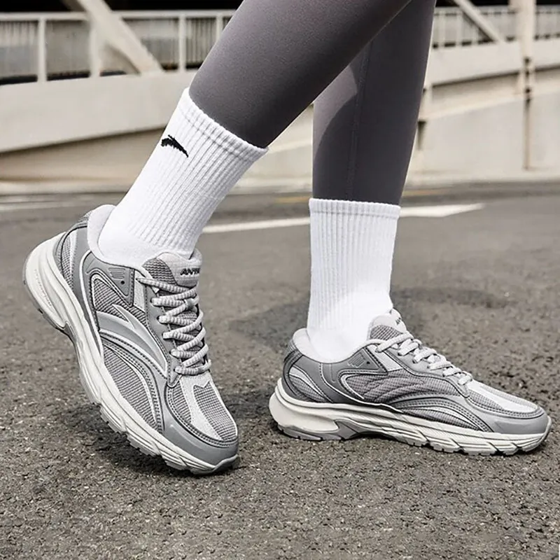 Anta AT952 Durable Breathable Low Top Running Shoes Women's Gray-2