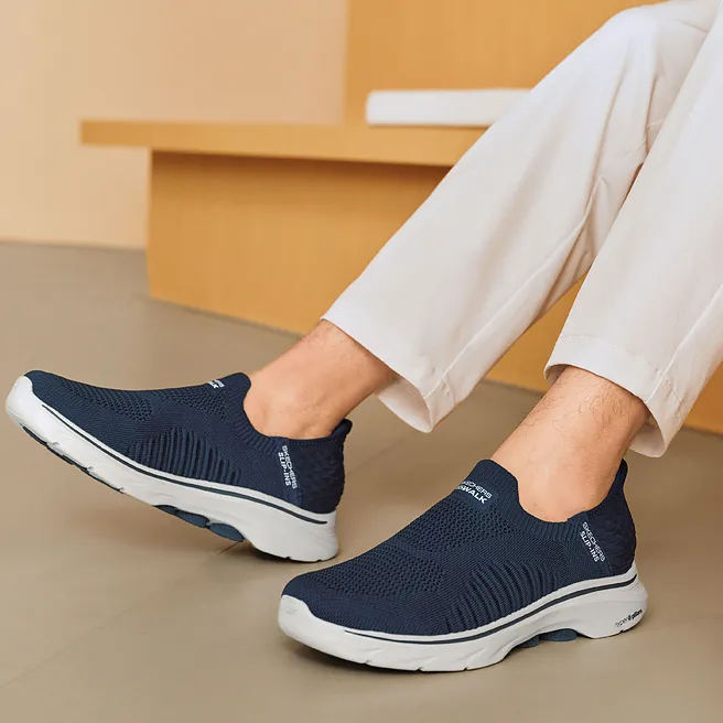 Skechers GO WALK 7 Cushioning Breathable Lightweight Low Top Casual Shoes Men's Marine Blue-6