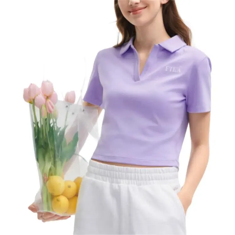 FILA Polo Shirt Women's Milk Taro Purple-1