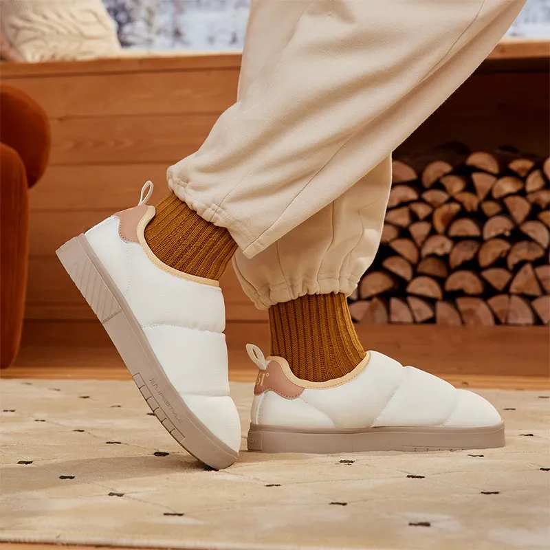 361° Warm Slip Resistant Low Top Skateboard Shoes Women's White-4