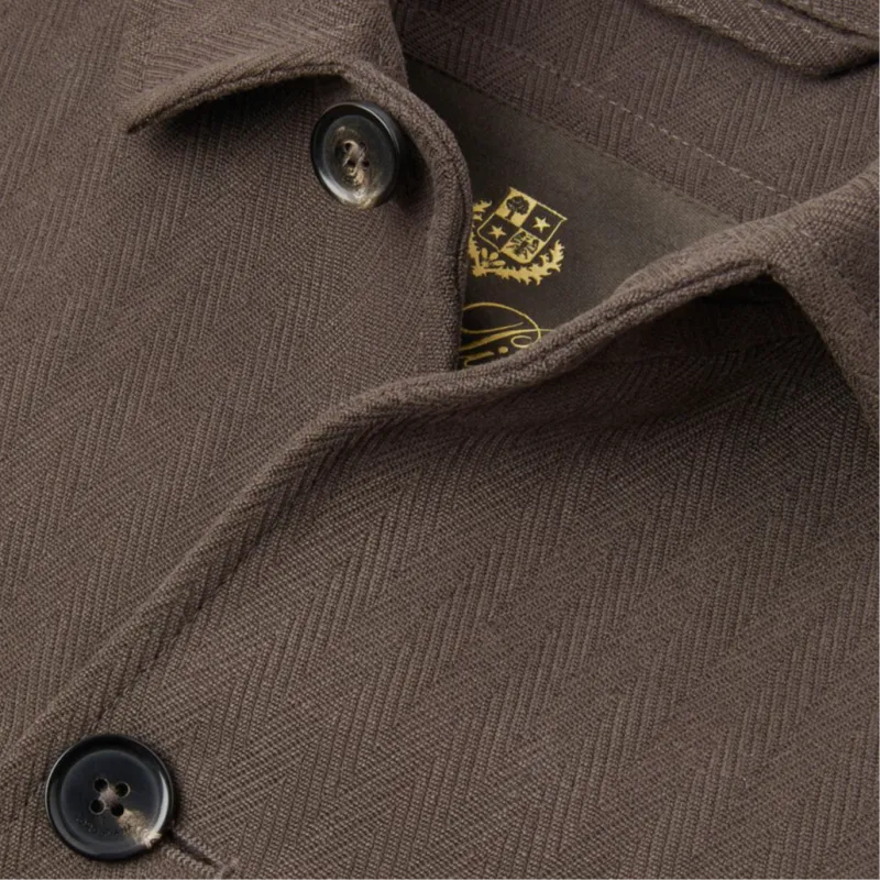 Loro Piana SS25 Jackets & Coats Men's Dark Teak Wood Color-5