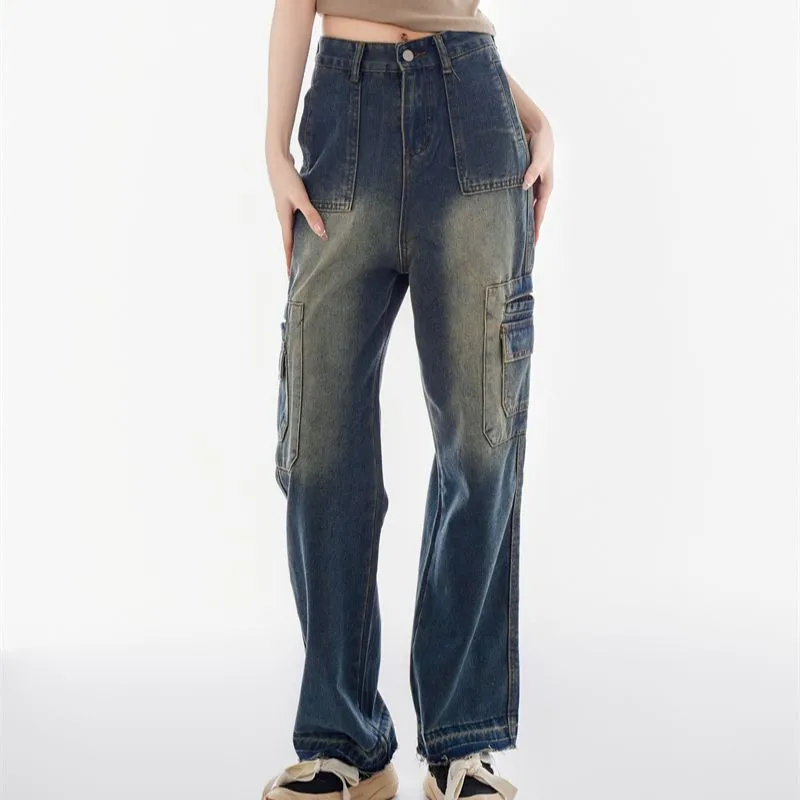 YuChaJia Jeans Women's Blue-6