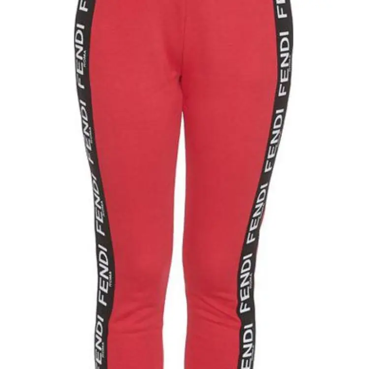 FENDI Knitted Sweatpants Women's Red-3