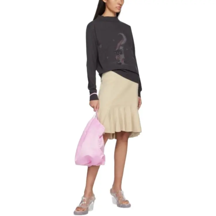 WE11DONE Round Neck Graphic Printed Top-4