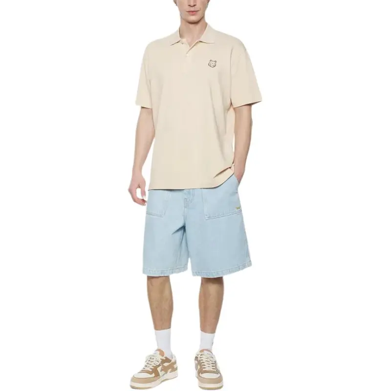 Maison Kitsune Bold Fox Head patch Polo Shirt-2