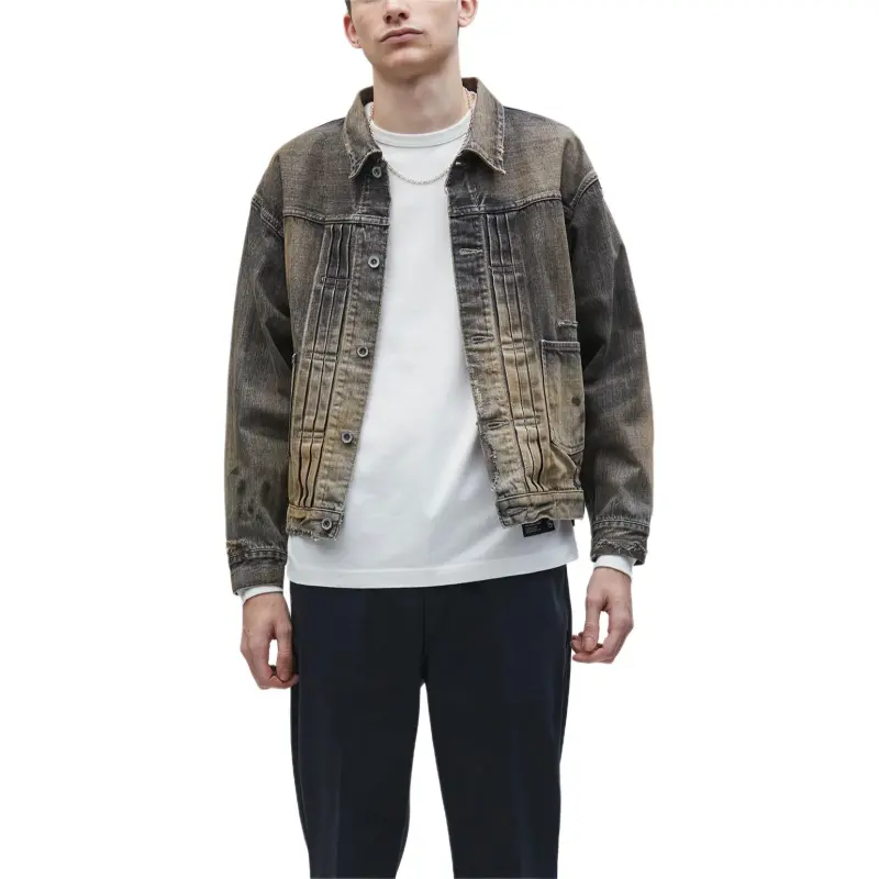 NEIGHBORHOOD Distressed Denim Jacket-4