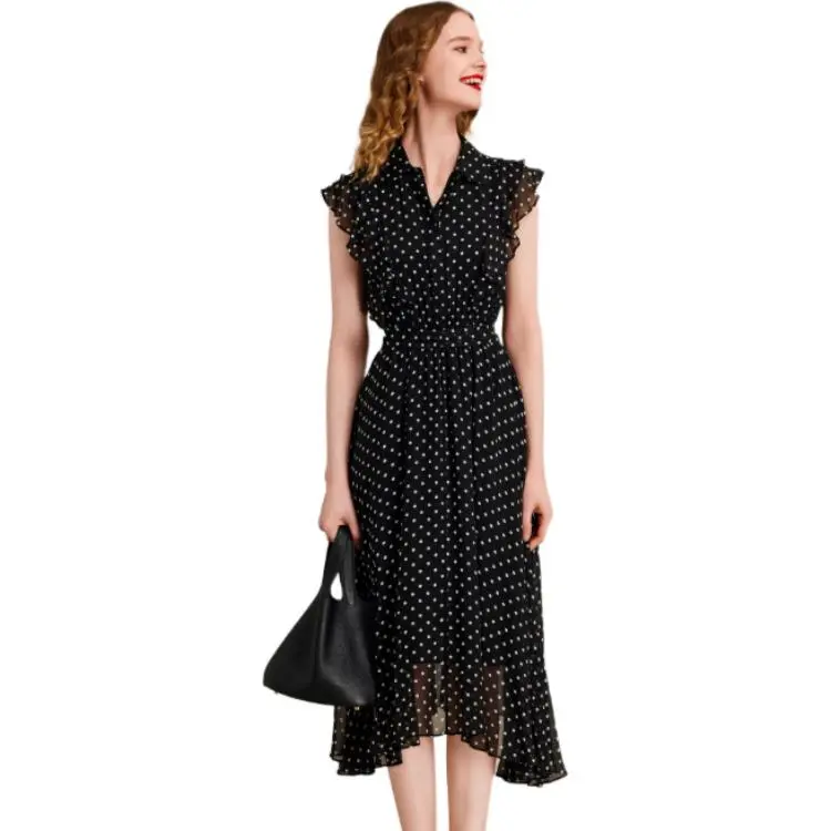 HAVVA Short Sleeved Dresses Women's Polka Dot-4