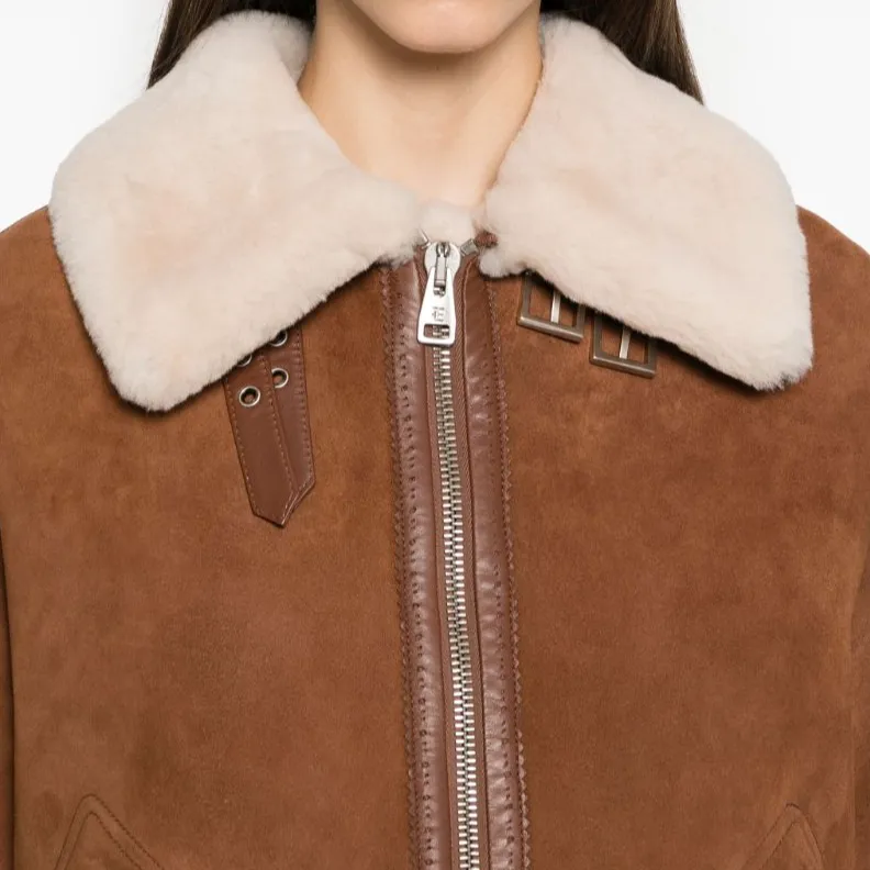 ERMANNO SCERVINO Shearling Zipped Jacket-4